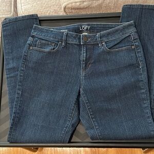 Ann Taylor Loft Dark Blue Wash Jeans Size 6P Curvy Skinny It#C34